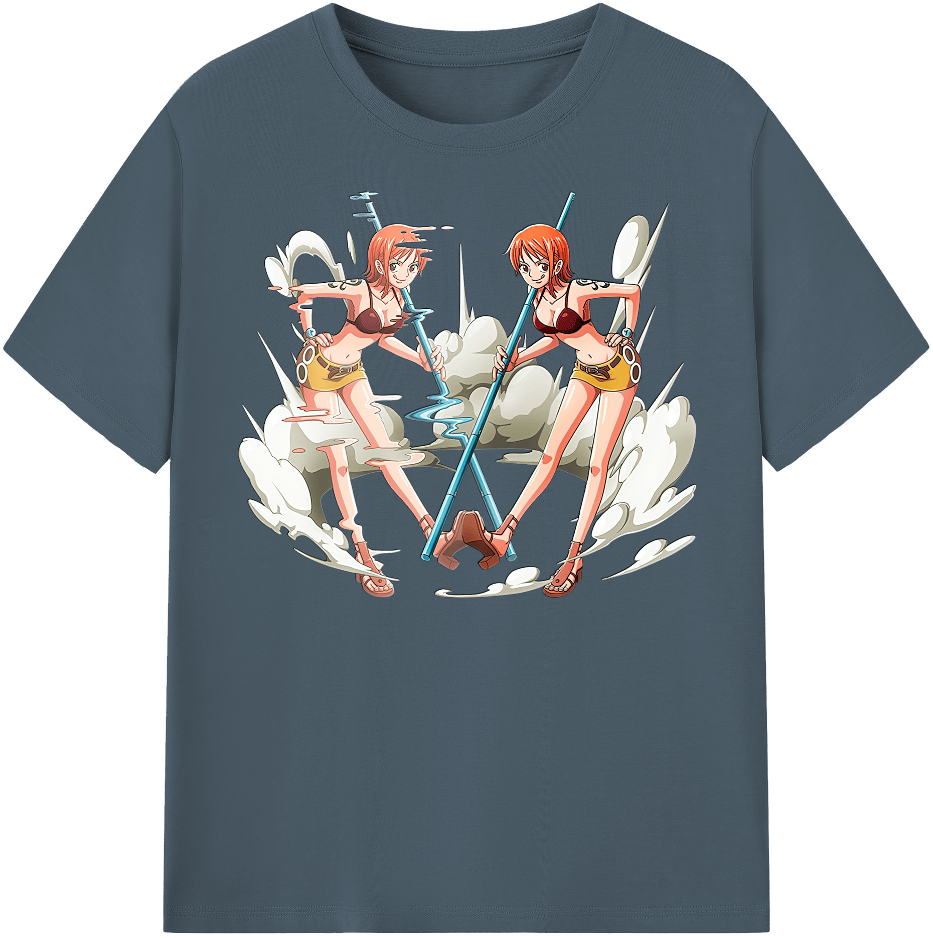 ワンピース ナミ ONE PIECE Nami 綿100％半袖Tシャツ（フロントプリント）